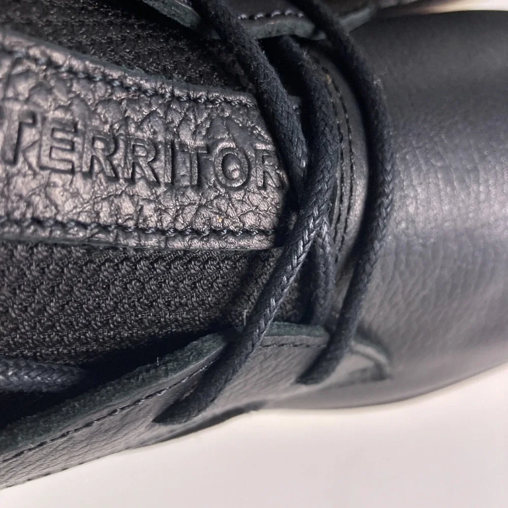 Territory Leather Chukka Sneaker Boots Patton Black White Hybrid Shoe Mens 9.5